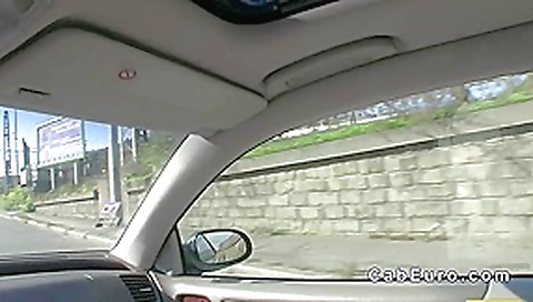 Czech amateur banging outdoor by fake taxi driver