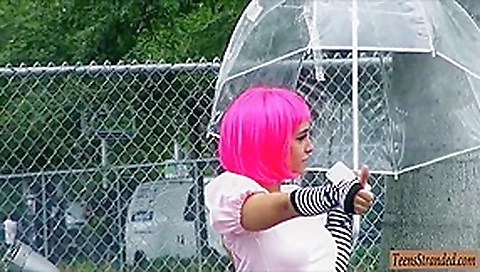 Cosplayer Natalie Monroe screwed up with stranger in public