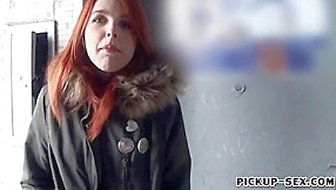 Amateur red haired Eurobabe Amarna Miller nailed for money