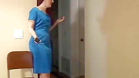 Blue dress woman