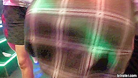 Excited clubbers gets banged in public
