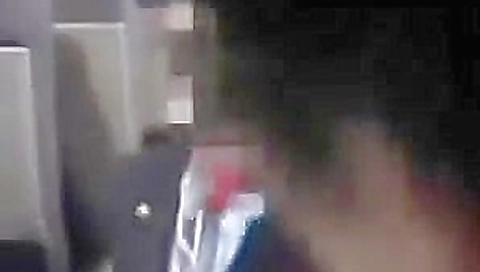 Flight attendant gives head