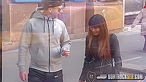 Amazing Mona Kim gives a Facefucking Blowjob in Public