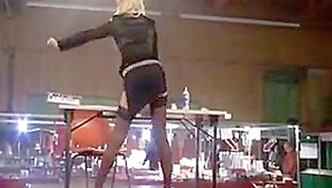 Stripper pees during show