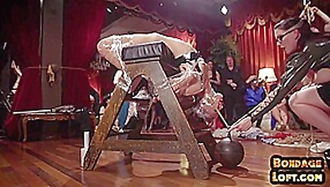 BDSM anal sluts enjoy whipping and assfucking in public