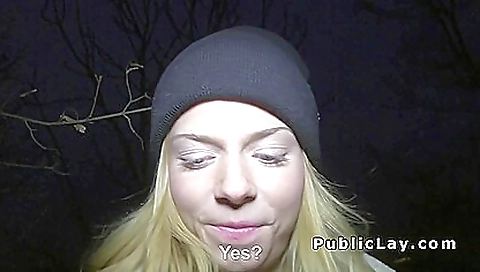 Sexy Blonde Euro Amateur Fucks Outdoor