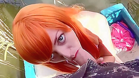 Redhead Girl Doing Blowjob On A Boat