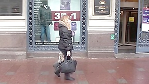 Wild pickup fuck in public place