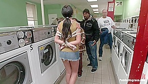 Filthy Whore Fucked at the Laundromat