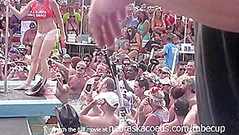 dantes pool wet tshirt pole contest during fantasy fest 2013