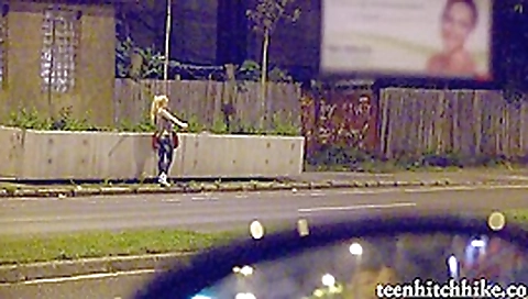 Amateur teen 18+ girl hitch hikes and fucked in the backseat