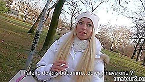 Euro slut flashes her tits and fucked in the woods for cash Euro slut flashes her tits and fucked in the woods for cash